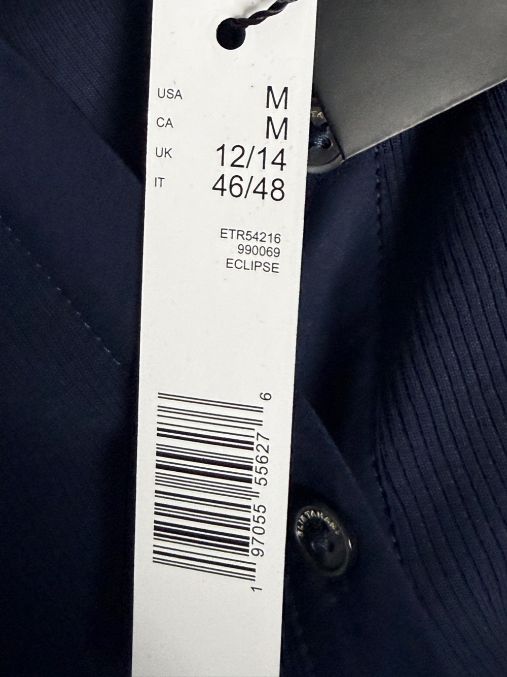 Elie Tahari Navy Long-Sleeve Button Front Shirt - New - Picture 7 of 8